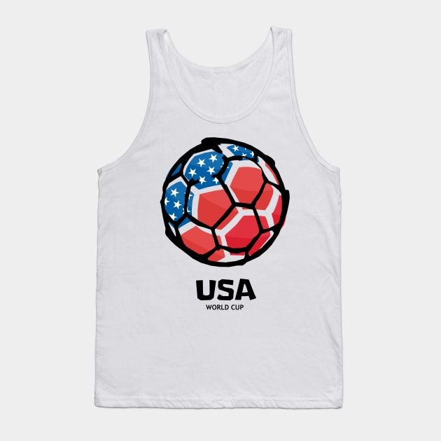 USA Football Country Flag Tank Top by KewaleeTee